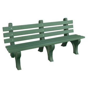 grüne Sitzbank mit Rückenlehne, Green Line - 100300GN