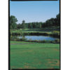 Poteau de marquage Fairway noir-blanc sur le parcours - 09700