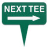 Panneau indicateur en plastique "NEXT TEE", 13 x 25 cm - 08726