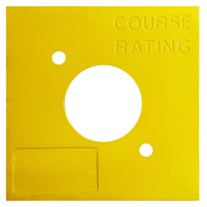 Plaque de base jaune pour système Course Rating - CR003G