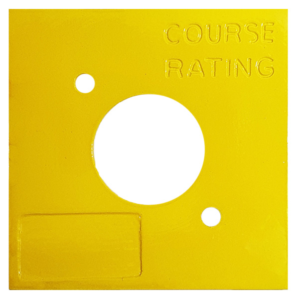 Plaque de base jaune pour système Course Rating - CR003G