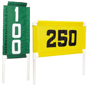 grün-weisser und gelb-schwarze Range Banner
