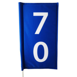 blaue Range Fahne mit Einlage und Distanz