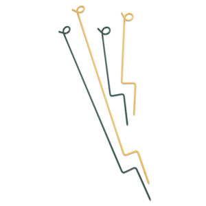 piquets de corde en métal jaune ou vert