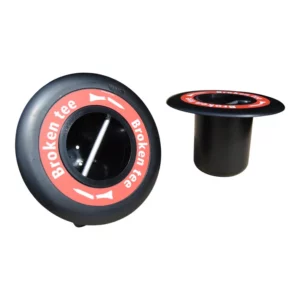 versenkbarer Broken Tee Caddie mit Standard-Aufkleber rot