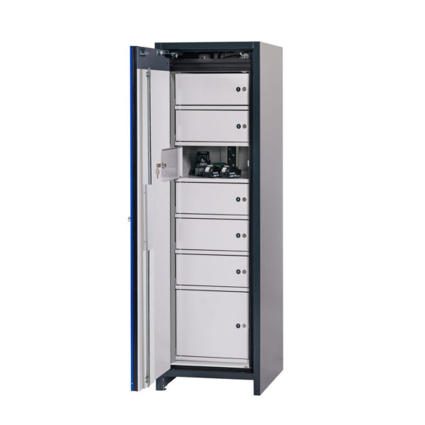 Sicherheitsschrank Ion-Pro 90 von Aseco mit einzelnen Fächer