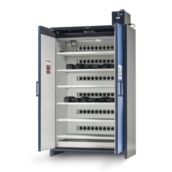 Sicherheitsschrank Ion-Core 90 von Aseco mit 6 Fachböden - perfekt für Werkhöfe