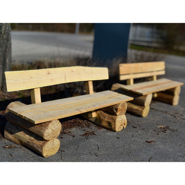 Sitzbank Nature komplett aus Holz