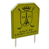 Tee Marker Multi gelb/schwarz mit eingraviertem Logo